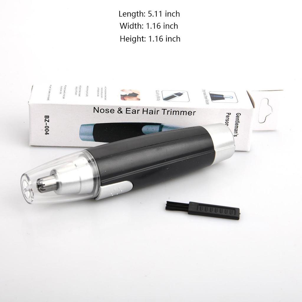 Dry Battery Nose Hair Trimmer Electric Stainless Steel Nose Hair Trimmer for Men and Women Black Nose Hair Trimmer
