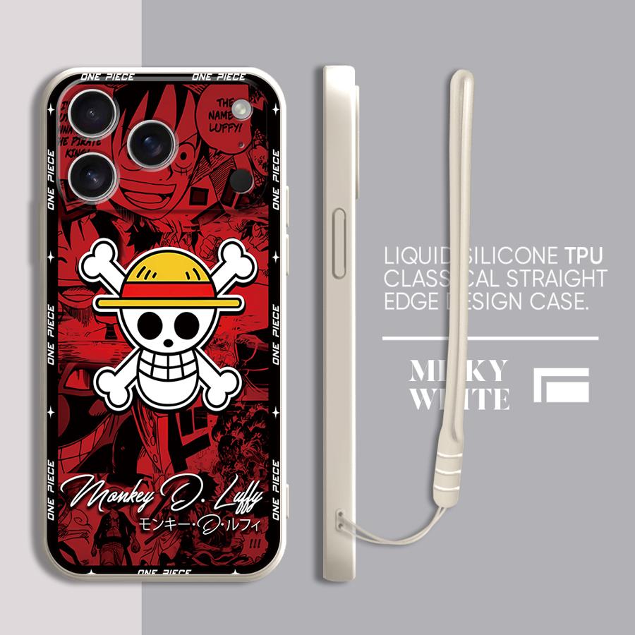 Чехол-бампер One Piece Красный Зеленый Крутой для Apple iPhone 17 Pro Max 15 Air 13 Mini 7 8 11 XS XR 12 Plus 16