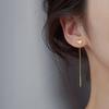 Temperament Long Heart-shaped Tassel Earrings Love Ear Line for Women Girlfriend Birthday Gift Fashion Jewelry