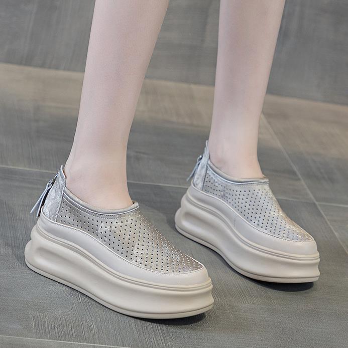 Fashion Summer New Style Casual Women's Shoes With Thick Sole Versatile Lightweight Combination With Dresses Inner Heel Increase