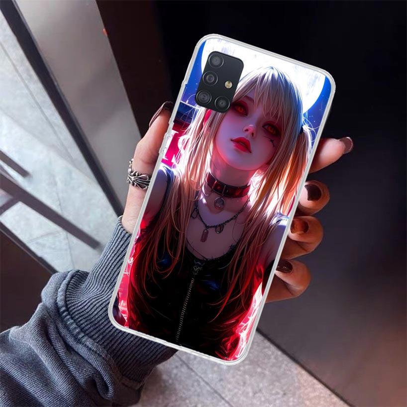 N-Note D-Death MisaMisa Phone Case For Samsung Galaxy A52 A51 A50S A32 A22 A12 A02S A72 A71 A31 A70 A30S Note 20 Ultra 10 Plus S