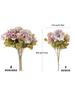 4 Packs Fake Roses Artificial Hydrangeas Artificial Silk Daisies Bouquets Fake Flowers for Kitchen Garden Table Centerpieces Home Wedding Decor
