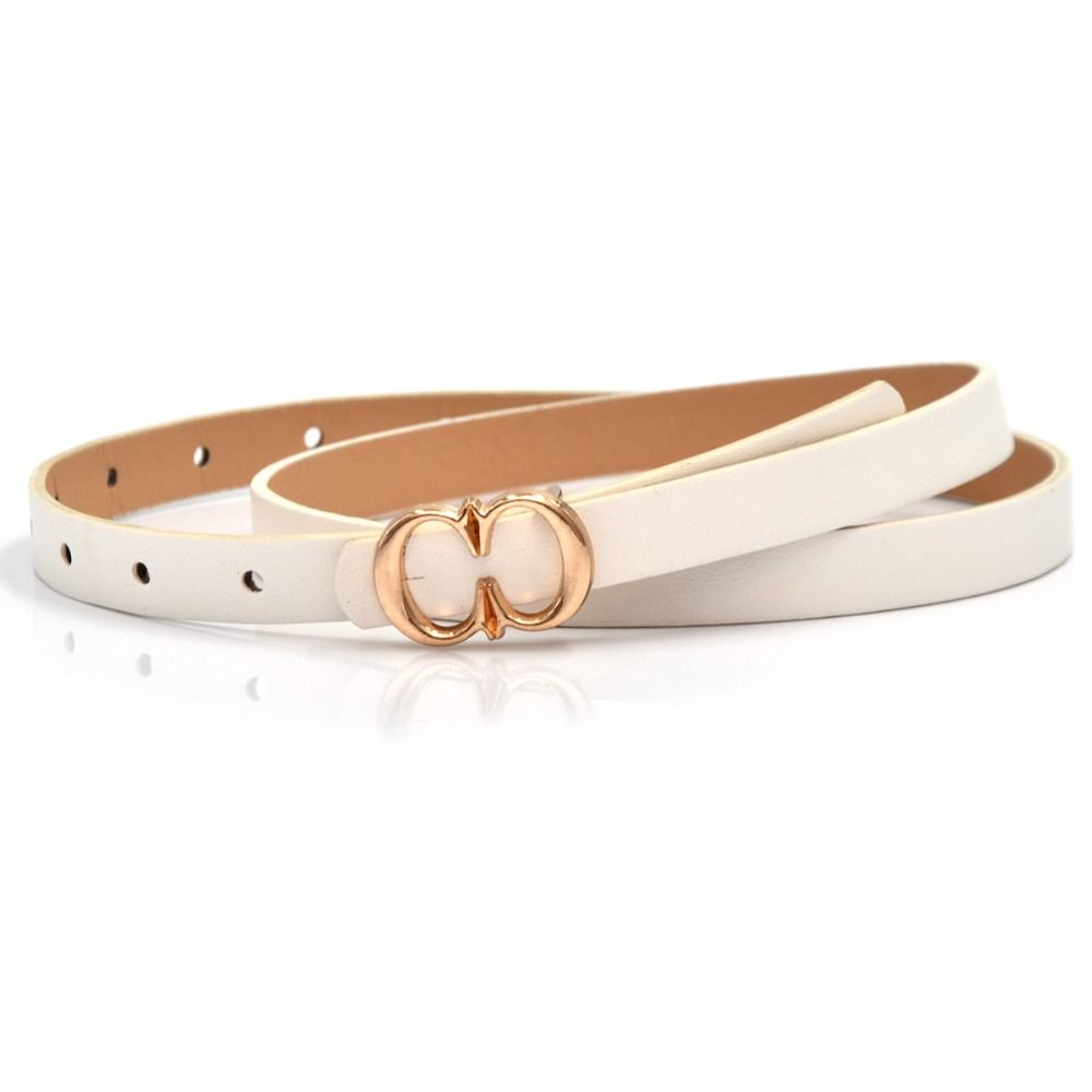 Luxury Design Leather Belt Versatile Waist Strap Fashion Metal Slide Buckle Belt