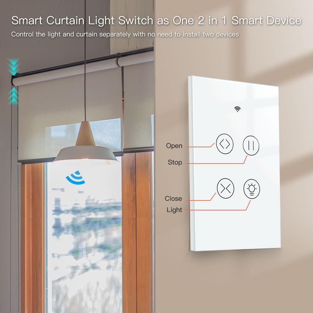 MOES Smart Switch Tuya WiFi RF Ceiling Fan with Light Wall Switch Smart Life Wireless Remote Control Home Automation System
