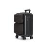 TUPLUS 45L Carry-on Suitcase with Front Pocket, PC Construction, Quiet, Lightweight, Shockproof, Stylish, Travel, Business Trip, TSA Lockable, Black