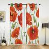 Цветочный мак Современные шторы для зала Гостиная Кухня Мальчик Девочка Спальня Длинные шторы для окон Cortinas Home Decor