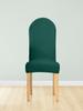 Cover Chair Rounded Backrest Bottle Green Velvet