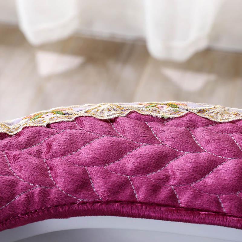 Мягкая кружевная ретро кружевная подушка на сиденье для унитаза, подушка для домашнего туалетного кольца, антибактериальная