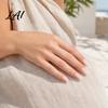 Natural Press-On Nails 24Pcs Women Nude Press on Nails Glossy Almond Stick-on Fake Full Cover Long Glue False Pre-shaped