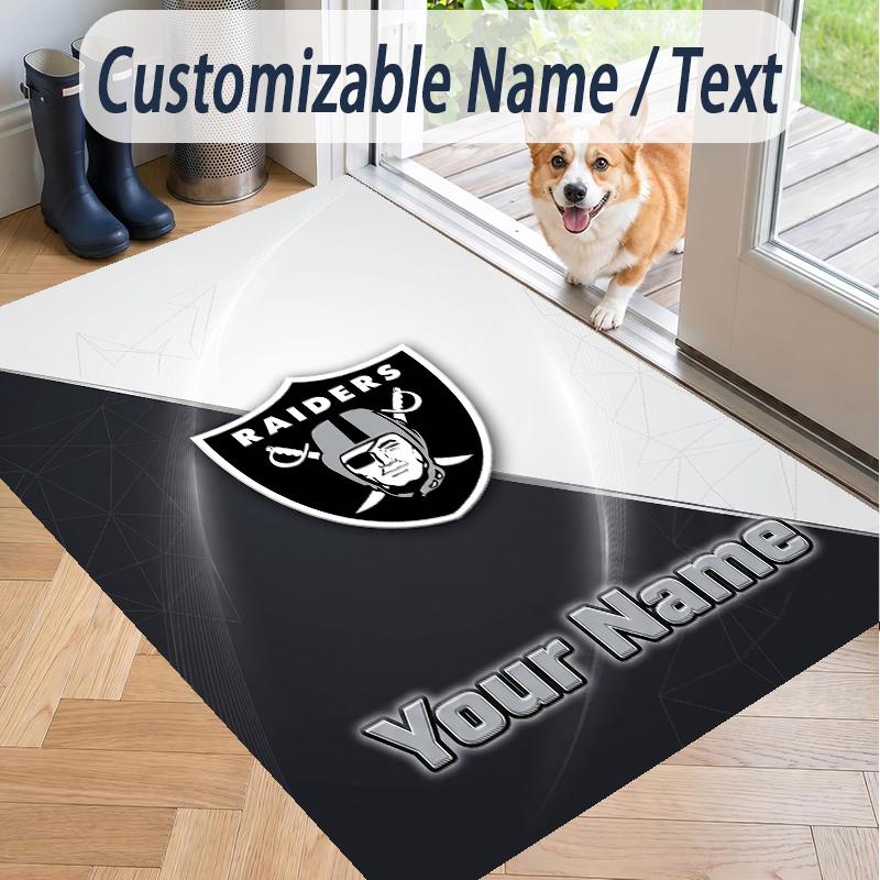 Custom Text Printed Rug Las Vegas Raiders Non Slip Floor Carpet For Home Room Decor