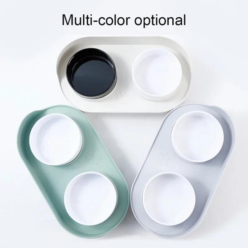 Регулируемая по высоте кормушка для кошек, двойные миски, миска для воды для собак, кормушка для домашних животных, приподнятая поилка для кошек, котят, товары для домашних животных