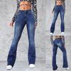 Women's Fashion Washed Jeans Women's Slim-Fit Temperament Micro Pants