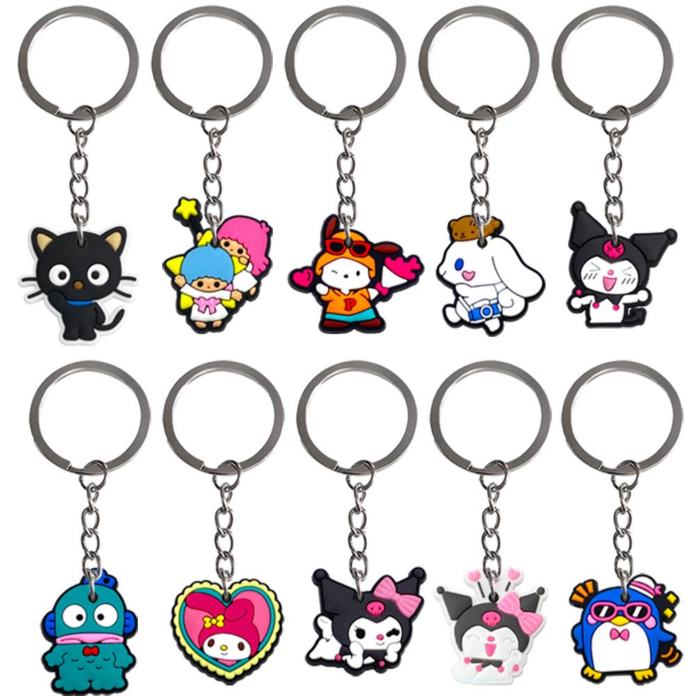 30 брелоков Sanrio: Милые ПВХ Аксессуары и Подарочные Подвески