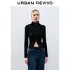 UR Women's 2025 Spring Slim Fit Stand Collar Knit Top