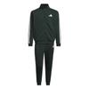 V Tracksuit Comfortable Striped Logo Stand Collar Top Soft Cuffed Pants Casual Sports Set Men Tracksuit Dark-Green JZ0110