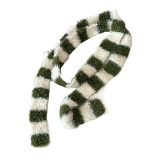 Женский длинный шарф с цветным полосатым принтом, тонкий длинный шарф для холодной погоды