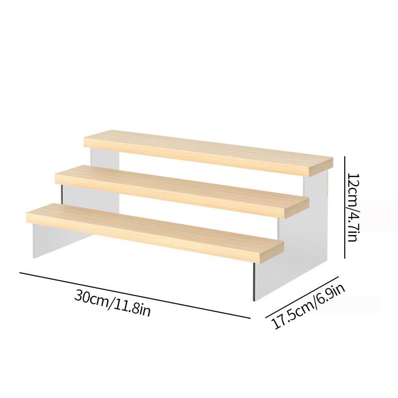 Многоуровневая подставка для дисплея Акриловая стойка для демонстрации Набор из смолы Стеллаж для хранения фигурок Лестница Органайзер для косметики, парфюмерии, лака для ногтей Полка