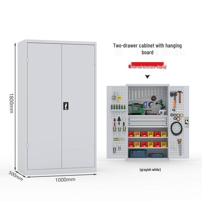 Heavy-Duty Metal Tool Storage Cabinet for Workshop and Garage.