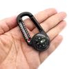 Outdoor Mountaineering Buckle Compass Pointer Mini Keychain Thermometer Compass Key Hook Camping Tools Compass Carabiners