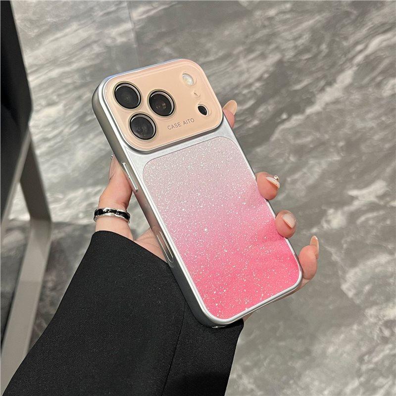 Применимый чехол для мобильного телефона iPhone17Pro max с большим окном, звездное небо, блестки, постепенное изменение, защитный чехол Apple 16 с защитой от падения