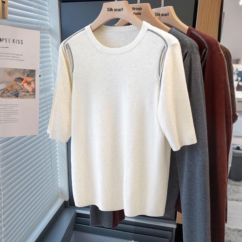 Sibaishe Women's Wool Blend Rhinestone Knit Top