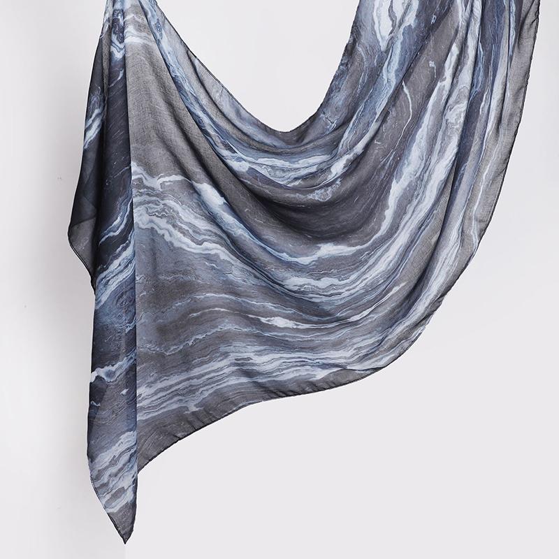 Watercolour Floral Printed Modal Breathable Light Weight Soft Cotton Rayon Viscose Woven Modal Muslim Women Shawl Hijab Scarf