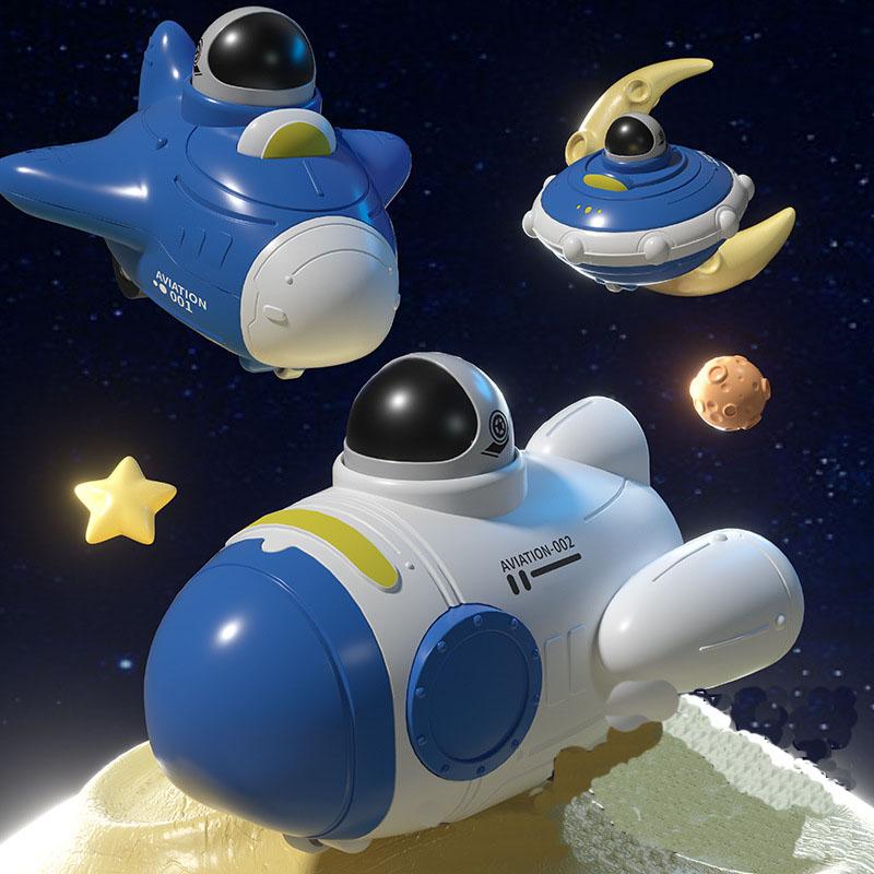Космические игрушки для детей Космические игрушки Игрушки-ракеты Астронавт Космический корабль Нажимная инерционная космическая игрушка STEM-игрушки для мальчиков 2 лет Астронавт