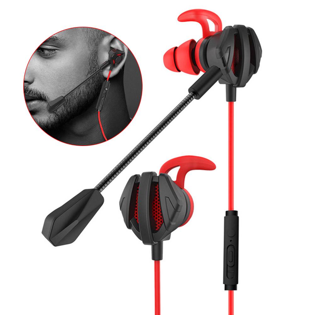 Reduction Headsets Wired with Dual Dynamic Earphones In-Ear Mic