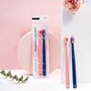 2Pcs/set Couple Toothbrush Heart Brush Teeth Romantic Soft Toothbrush Adults Toothbrush Couple's Wedding Gift
