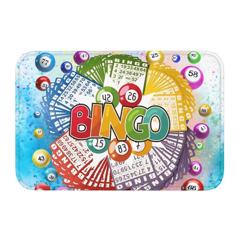 Game Bingo Doormat Mat Anti-Slip Kitchen Bathroom Toilet Rug Carpet 40*60cm