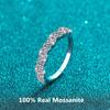 0.9CT All Mossanite Eternal Ring 925 Sterling Silver Stackable Bridal Bridesmaid Wedding Ring Luxury Diamond Engagement Jewelry
