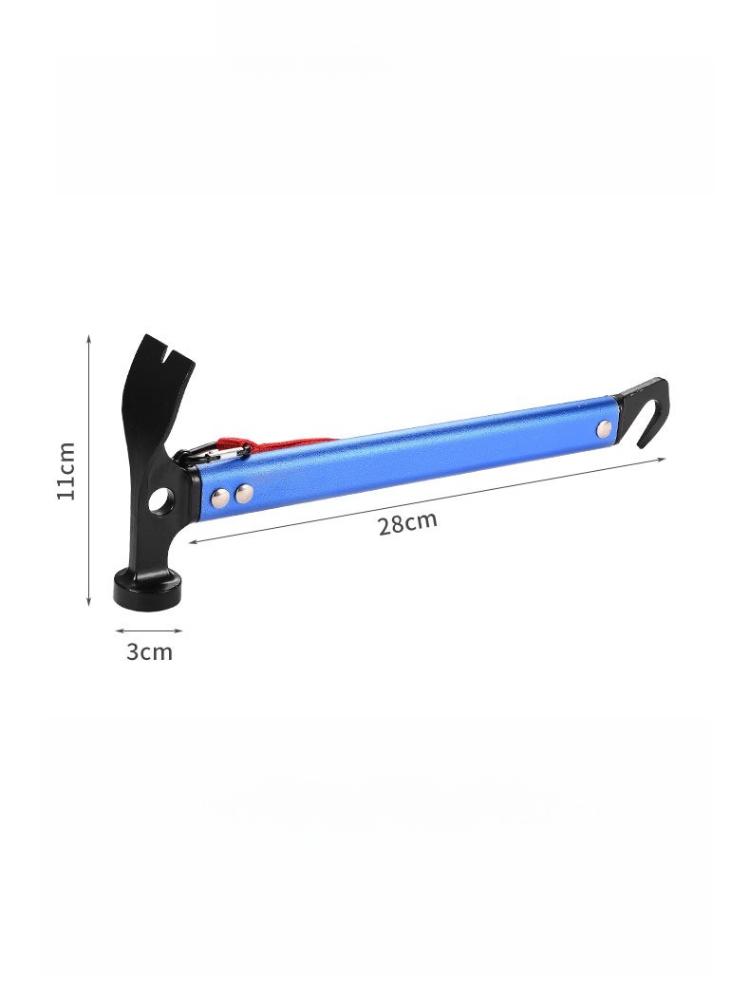 1 шт. уличный молоток с рукояткой из алюминиевого сплава, экстрактор колышков для навеса, молоток для колышков для кемпинговой палатки, многофункциональный молоток для альпинизма и кемпинга