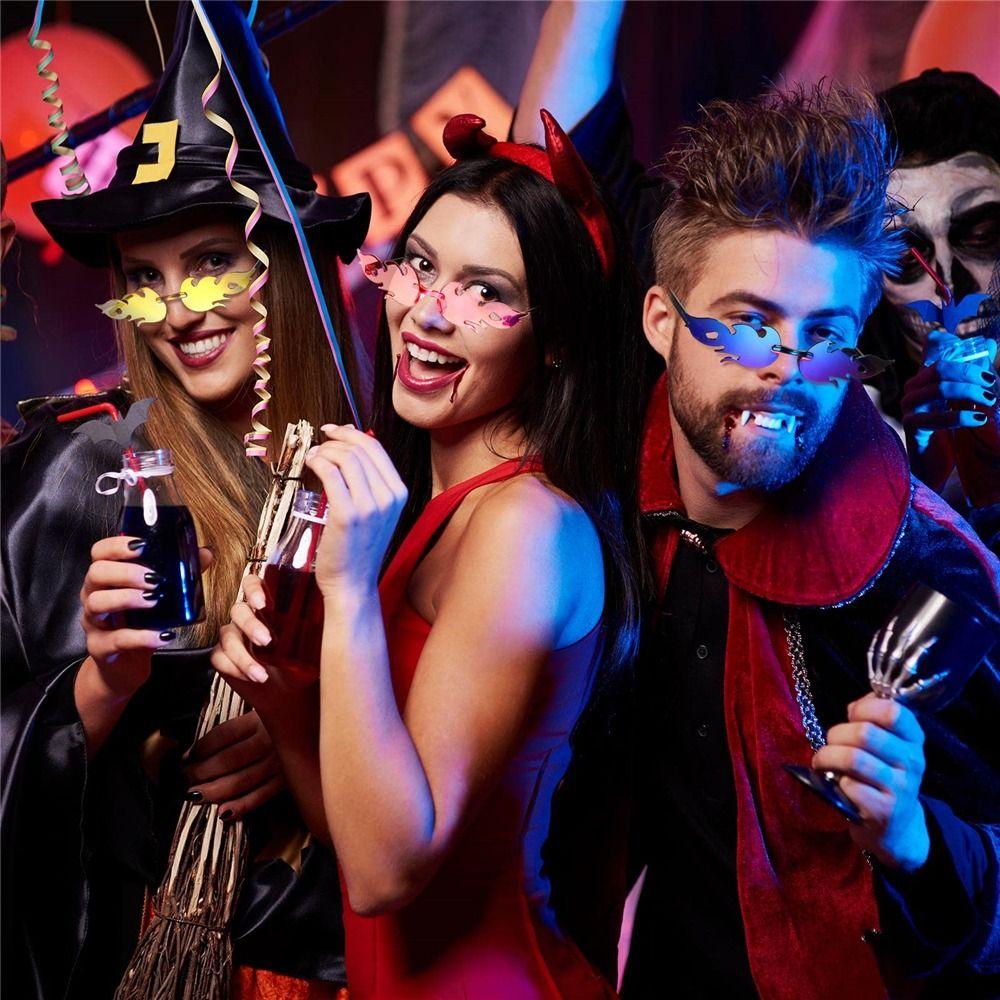 Streetwear Eyewear Cosplay Rimless Flame Shaped Sun Glasses Sunglasses for Women Flame Sunglasses