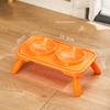 Двойная миска для кошек, приподнятая миска для воды, корма для домашних животных, нескользящая миска для собак, наклонная подставка, кормушка для кошек, миска для кормления, принадлежности для котят