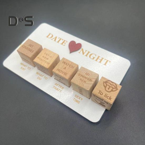 1/4/5 шт. игральные кости для принятия решений на свидании, 6/12-гранные, портативные деревянные игральные кости для взрослых пар, День святого Валентина, годовщина, девушка, парень, муж, жена