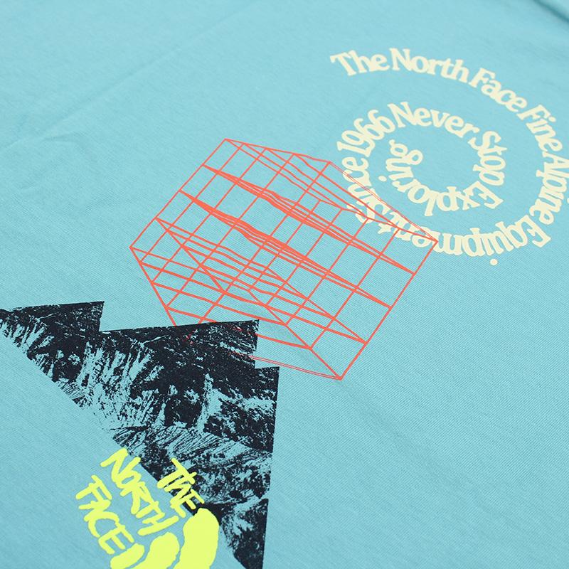 THE NORTH FACE T-Shirts Men's Blue Crew Neck Moderate Straight Fit NF0A8129-LV2