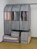 Astro Garment Short 1 for and Clothes Suit Closet Hanging Transparent Moth Repellent Closed Covers, Gray, Gusseted, Wide, 3-Pack (2 + Long), Jackets,