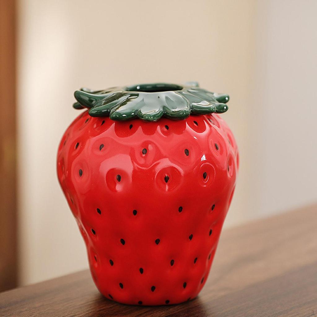 Керамическая ваза декоративная в форме клубники многоцелевая полка художественная креативная