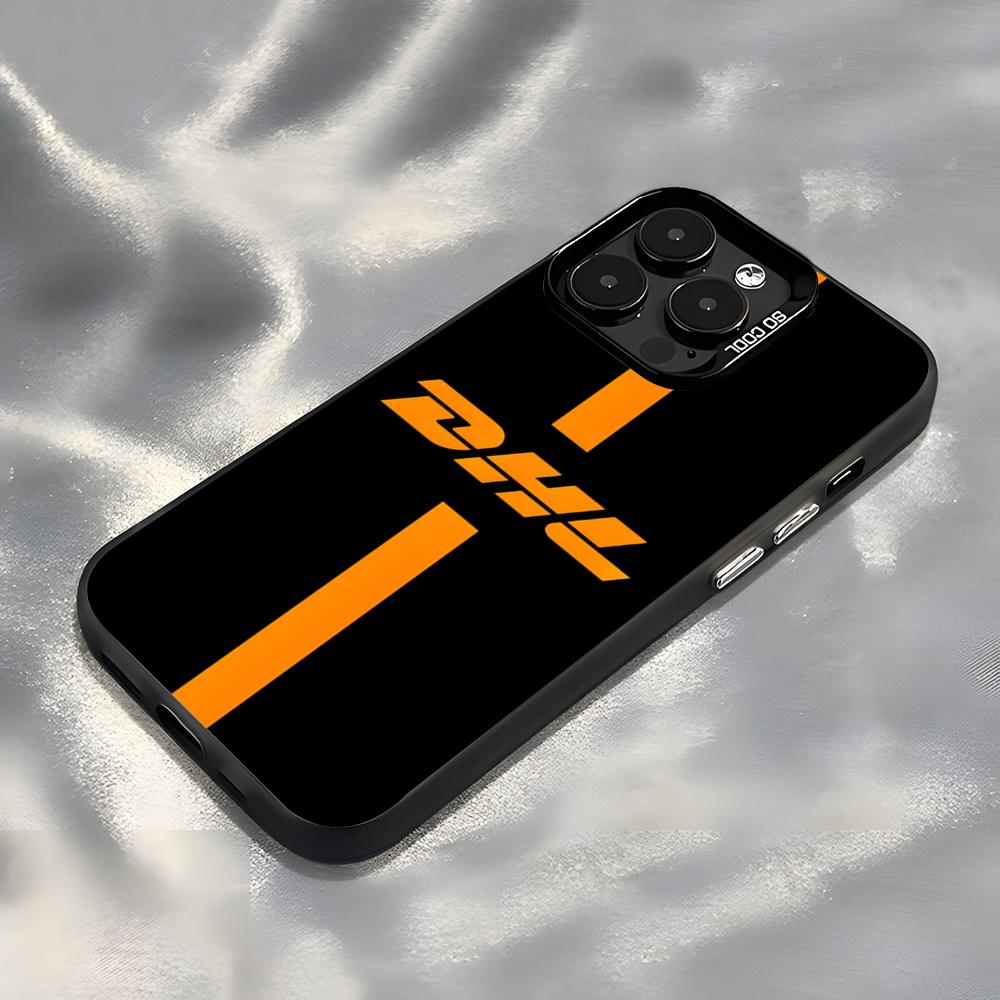 Чехол для телефона с логотипом бренда DHL Для IPhone17 Air 16 15 14 Plus 13 12 11 Pro 7 8 XS Max XR Серебристый Черный Бампер