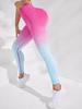 Персиковые леггинсы для йоги с высокой талией и градиентом - Быстросохнущие и дышащие для весенних тренировок в зале