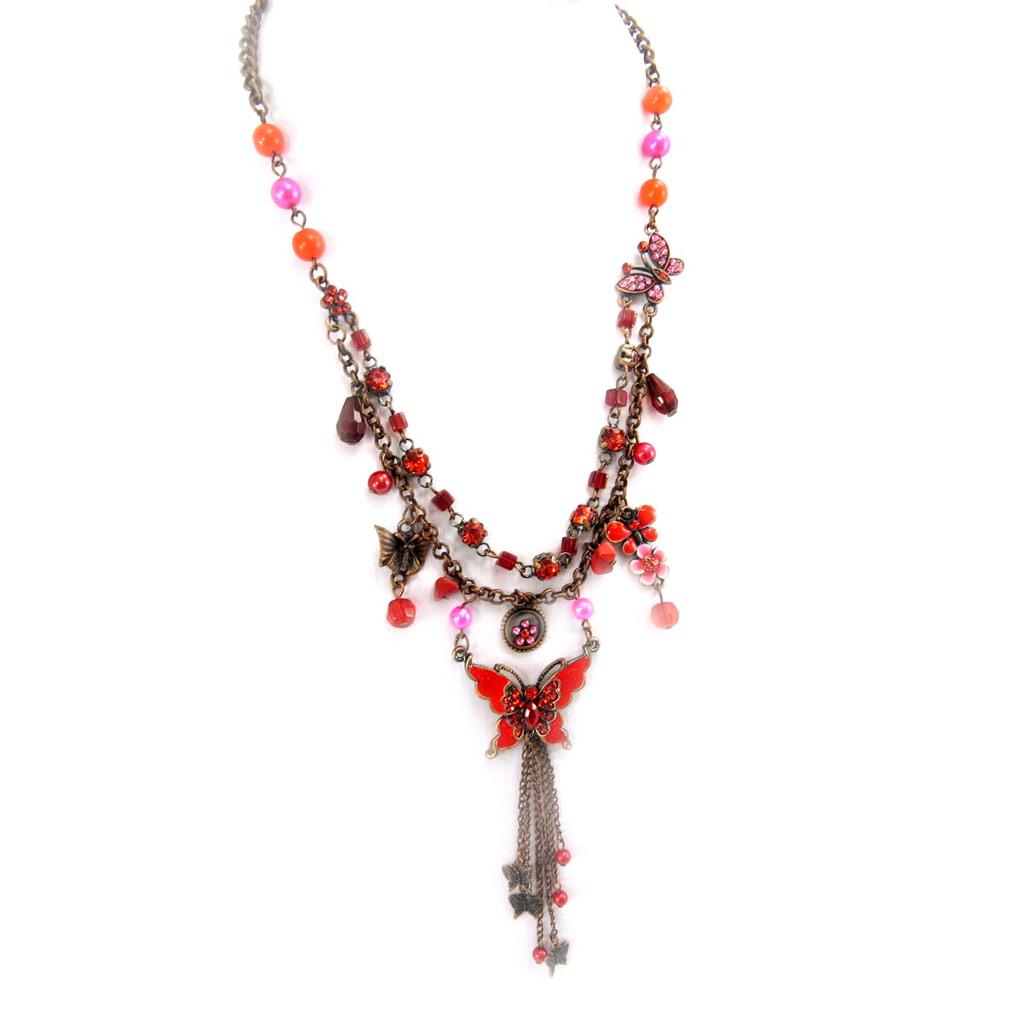 Les Trésors De Lily [E4355] - Дизайнерское колье «Мулан» красный/Красный