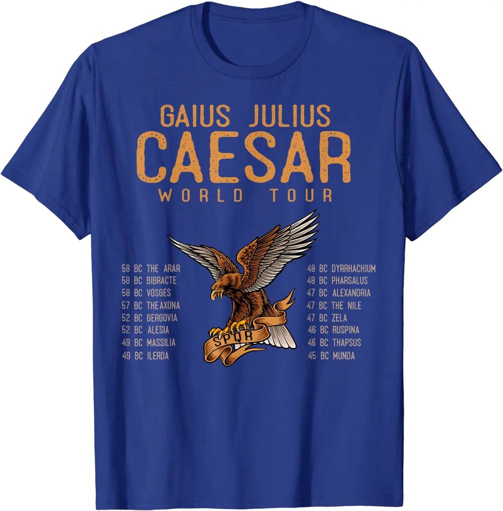 SPQR Ancient Rome Julius Caesar World Tour RoUnisex History TShirt Short Sleeve Casual Cotton ONeck Summer Tees