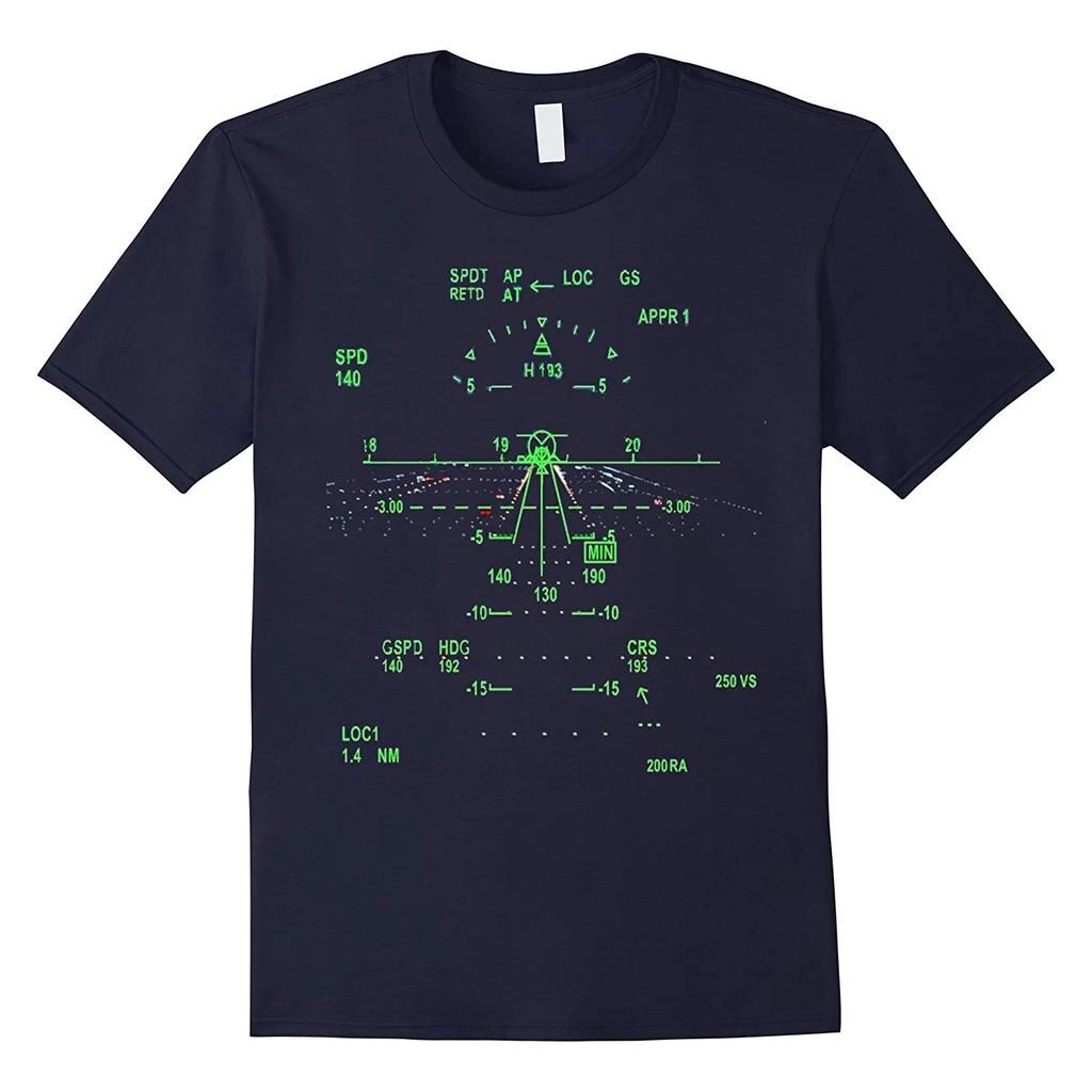 Cool Design Aviation Pilot Night Runway Vision Printed T-Shirt. Summer Cotton Short Sleeve O-Neck Mens T Shirt New S-3XL