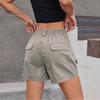 Женские шорты-карго, повседневные шорты-бермуды длиной до колена с карманами, летние мешковатые широкие штанины для походов