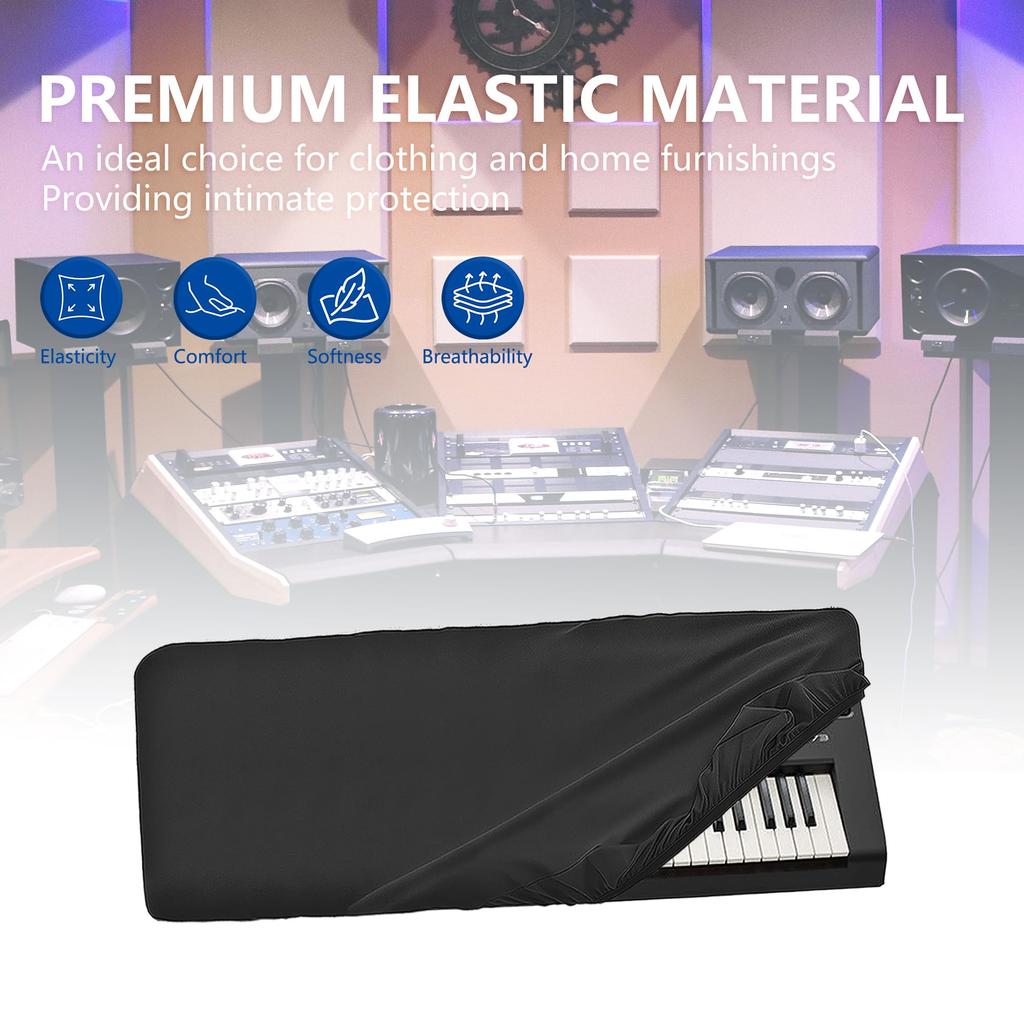 Пылезащитный чехол для пианино Musiin, совместимый с Yamaha KORG Pa Pa Pa, Премиальный нейлон Chinlon, Мягкое касание, Дизайн с точной посадкой, Чехол для 61 клавиши, PSR-E473, PSR-SX600, EK-50,