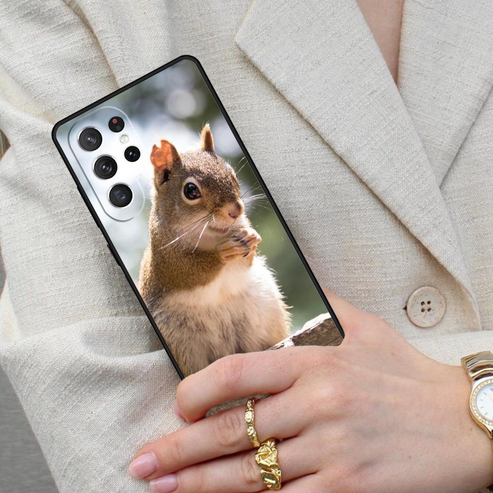 Cute Animal Squirrel Cell Phone Case for Samsung Galaxy S26 Ultra S25 S24 S23 S22 S21 S20 Note10 Cover