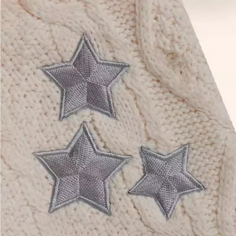 Winter Loose Cardigans Women Star Embroidered Tay Vintage Y2K Streetwear Autumn Single Breasted Long Sleeve Top Swift Knitted Sweaters