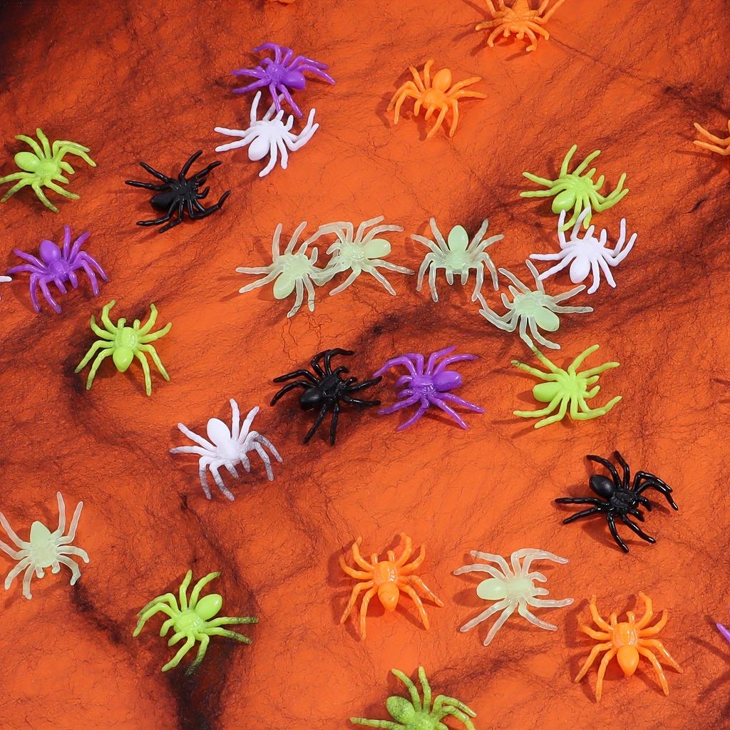 100 шт./50 шт. Пластиковые украшения-пауки на Хэллоуин Идеально подходят для создания жуткой атмосферы Рождественские и Хэллоуинские украшения