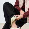 Plus Size Wide Leg Casual Pants Thick Modal Fleece High Stretch Elastic Waist Winter