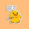 Duck - Peace Was Never an Option Die-Cut Sticker - White Background Laminated Waterproof Sticker, Funny Nurse Pun